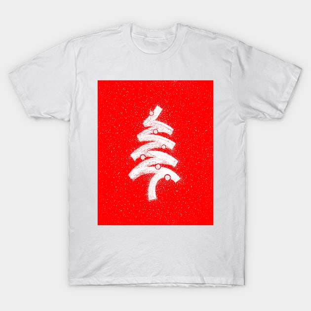 Christmas tree Red T-Shirt by GeeTee